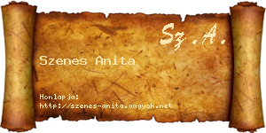 Szenes Anita névjegykártya